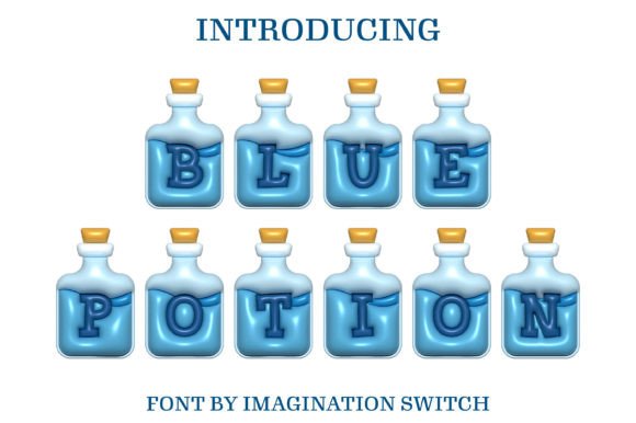 Blue Potion Inflated: A Dimensional Display Font for Modern Web Design