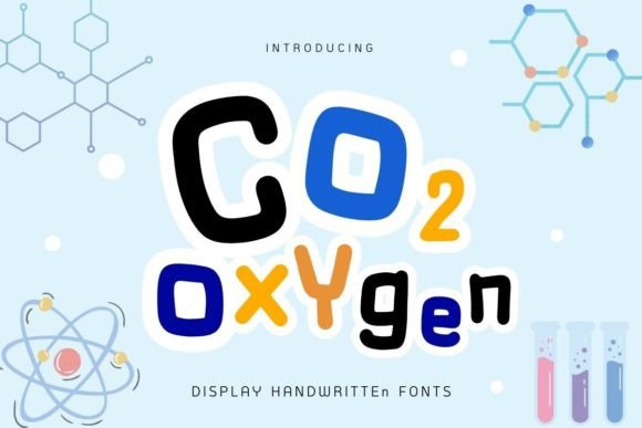 Co2 Oxygen: A Playful Display Font for Science-Themed Designs