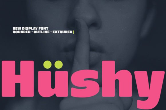 Hushy: A Modern Display Font for Editorial Design and Digital Publishing