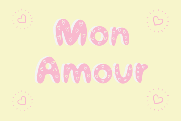Mon Amour: A Romantic Display Font for Crafters and Product Designers