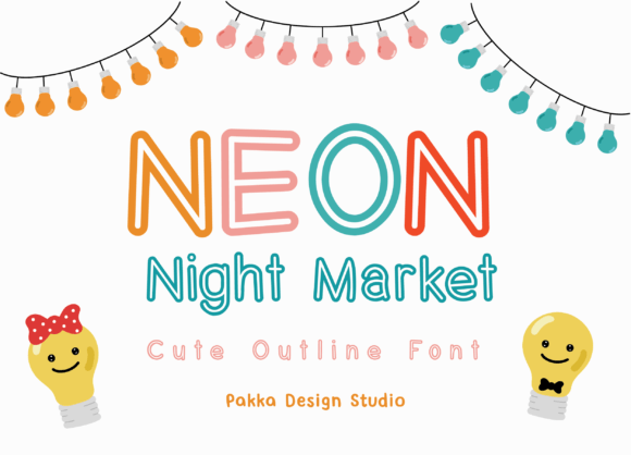Neon Night Market: A Vibrant Display Font for Web Designers