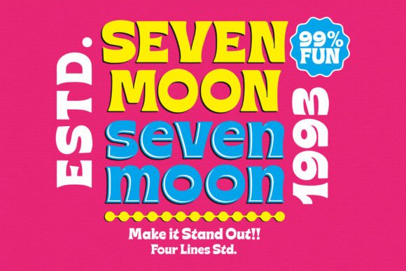 Seven Moon: A Retro-Inspired Display Font That Boosts Campaign Energy